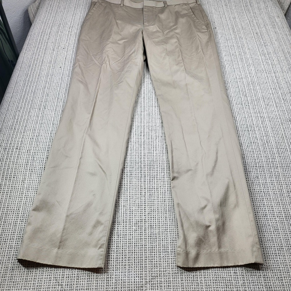 Bonobos Wednesday Pants Mens 32x30 Beige Chino Flat Front Straight Leg Casual - Picture 2 of 8